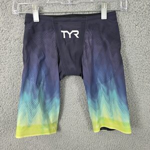 TYR VENZO Men's Lightweight Jammer Size 22 Lime Navy